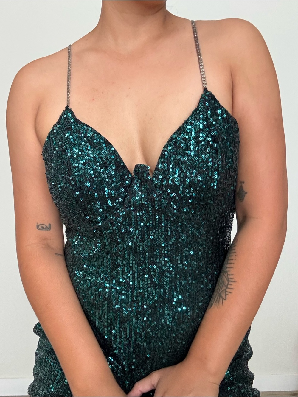 NWT “This is My Night” by Fashion Nova 
Emerald Sequin Midi Dress